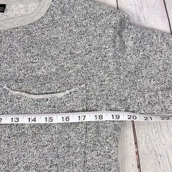 ATM Crewneck Sweatshirt Oversized Relaxed Raw Hem Gray Anthony Thomas Melillo M - Picture 6 of 11